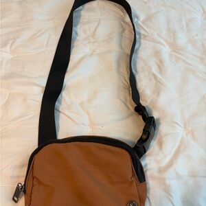 lululemon athletica Brown Belt Bag with Black Strap